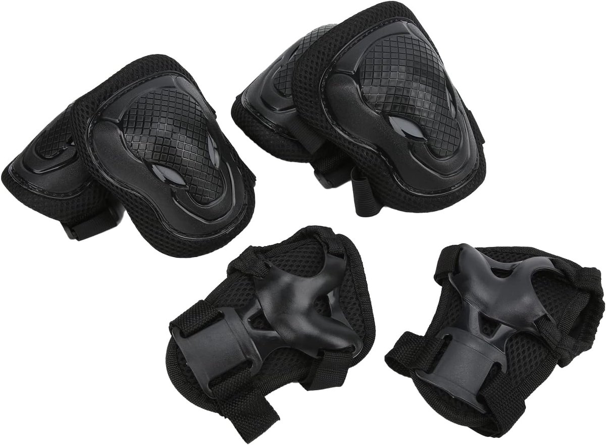 6-delige Skateboard Beschermende Tandwiel Set Roller Skate Protection Pads met Verstelbare Riemen voor Volwassenen Extreme Sports