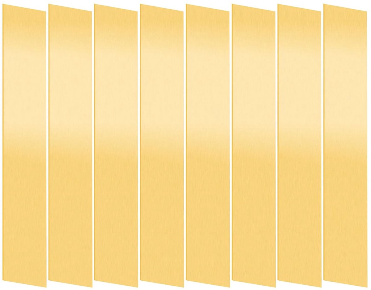 10 stuks messing strips, 2,5 cm breed x 15 cm, lengte 0,008 inch dikke Shim Stock Sheet strepen, messing folie rol metaal shims voor doe-het-zelf sieraden handwerk maken edelsteen verpakking