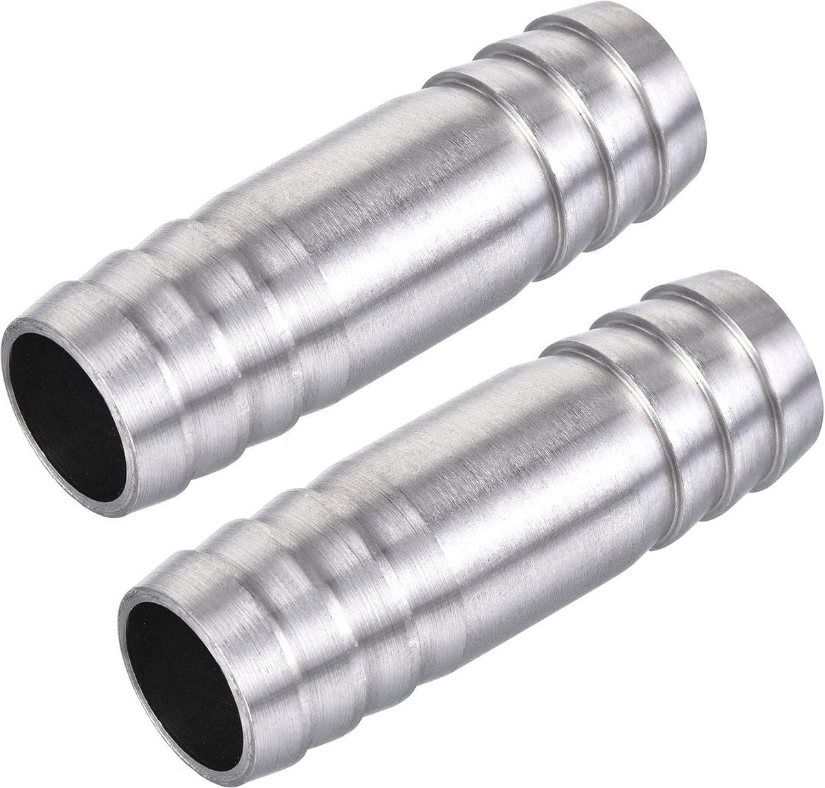 Barb slangaansluiting, 19 x 54 mm rechte koppelings-snelkoppeling voor 3/4 inch ID-slang, 304 roestvrij staal, verpakking van 2