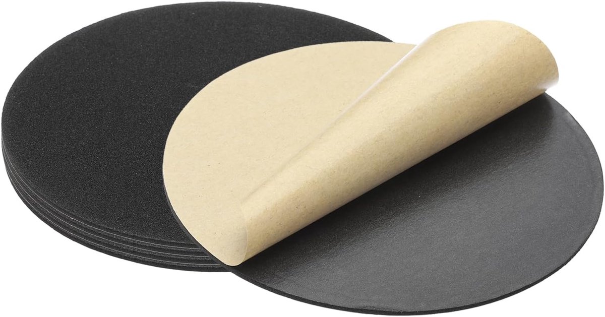 Eva-meubelpads, 5 stuks, 2 mm dik, sponsschuim, rond, zelfklevend, antislip, schokbestendig, krasbestendig, bescherming tegen bumpers, mat voor lamp, meubels, doe-het-zelf handwerk, zwart