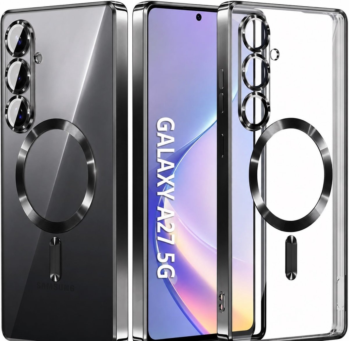 Hoesje Geschikt voor Samsung Galaxy A27 Hoesje Zwart - Geschikt voor MagSafe – Siliconen Back Cover – Schokbestendig - Telefoonhoesje – Dunne Beschermhoes