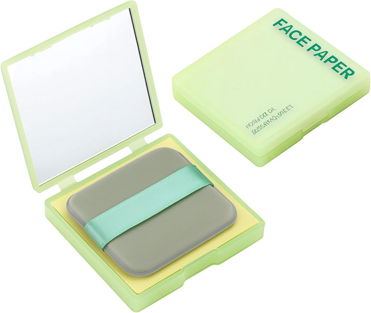 100 stuks wispapier voor gezicht, spiegel en poederkwast, blotting papier & olie control papierset voor matte afwerking, sebum controle, voor alle huidtypes, veganistisch en geurvrij, compact voor