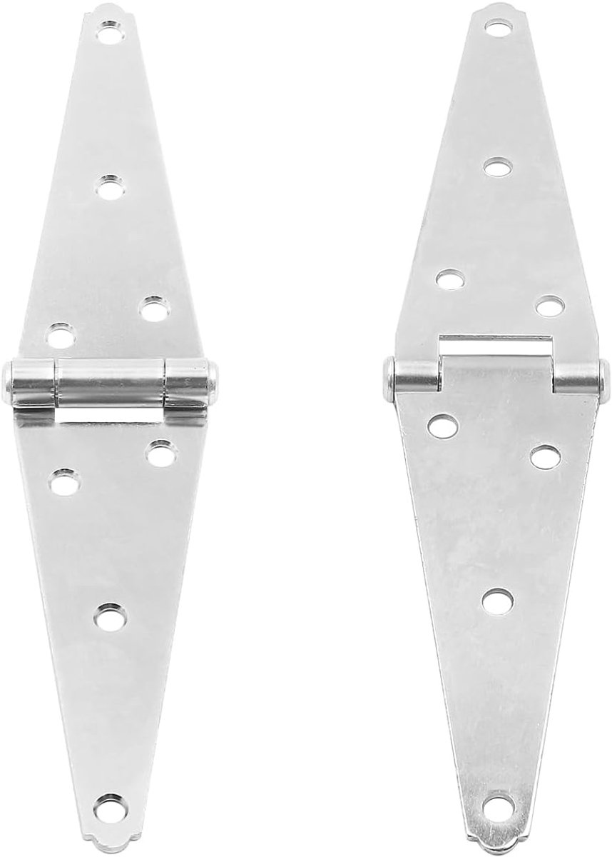 Scharnieren voor tuinschuur, deur, poort, verzinkte raamscharnieren, 152 mm, roestvrije scharnieren, deur, schuur, met schroeven voor ramen, kastdeuren, vitrines