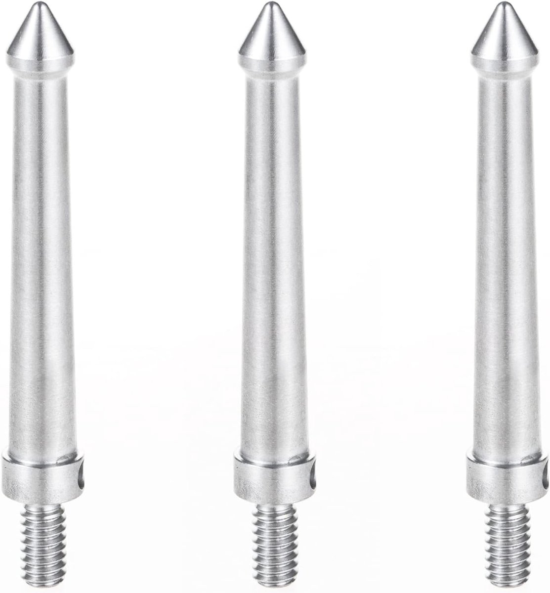 Statief Spike met 1/4" Schroefdraadgat 3 Stuks | Roestvrij Staal Camerastatief Spikes Voeten Lange Statiefdraad Adapterschroef voor Statief Monopod Fotografie Accessoires