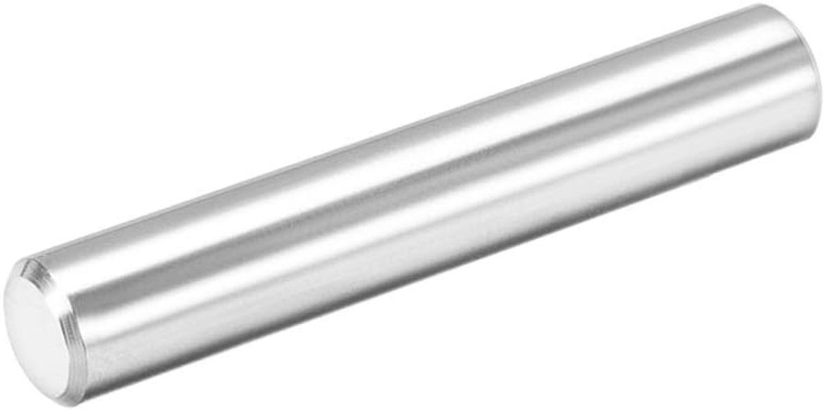sourcing map Pluggen 10 mm x 60 mm, pluggen van roestvrij staal 304, steunvloeren, houten pennen voor stapelbedden, zilverkleurig, 1 stuk