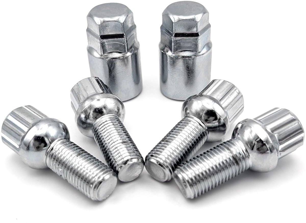 Radmuttersicherung M14 x 1,5 Diefstalbeveiliging Wielbouten Audi VW Seat Skoda Met 2 Sleutels