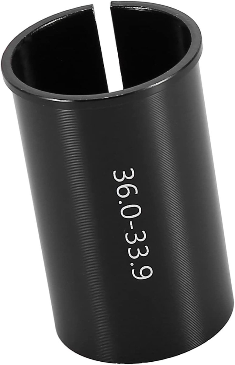 ABSOPRO Fietszadel, post-slang, 33,9 tot 36 mm, adapterverlaging mouwen