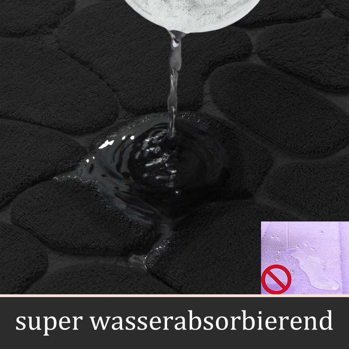 Badmatset 3-delig - Geheugenfoam - Antislip en absorberend - Perfect voor badkamer en toilet - SnelShoppen