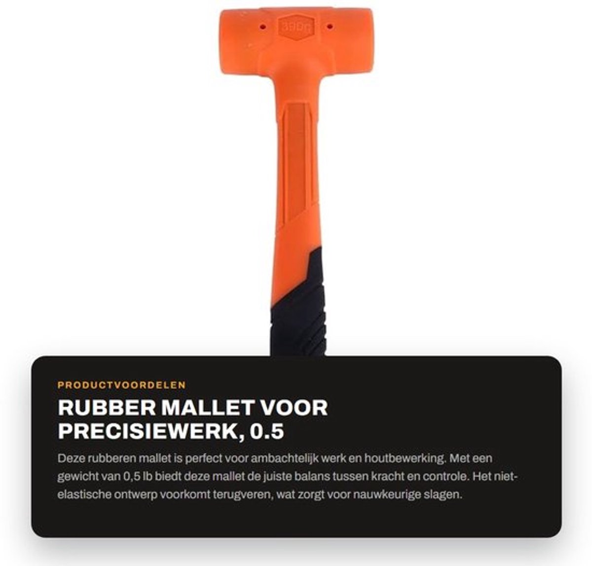 Rubber Hamer 0,5 lb - Niet-elastisch Ontwerp - Hamer voor Ambachten - Houtwerk - Efficiënte Slagen - Lichtgewicht