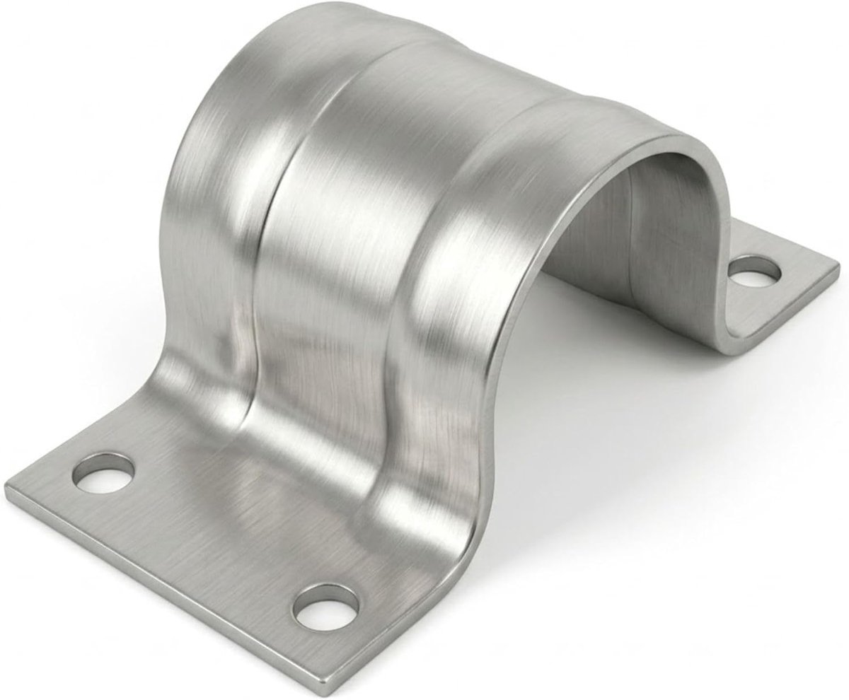 Mastklem 48-50 mm - Robuuste 4-gaats stalen buisklem, mastbevestiging voor veilige bevestiging, montagetoebehoren voor satellietantennes