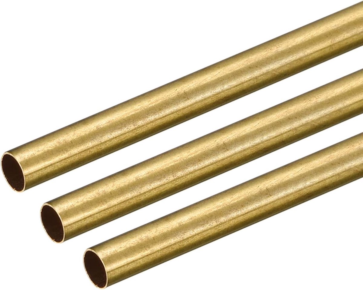 Messing buis, 5 mm, OD, 0,2 mm, wanddikte 250 mm, rond, buisleiding, slangen voor industriële knutselprojecten, 3 stuks
