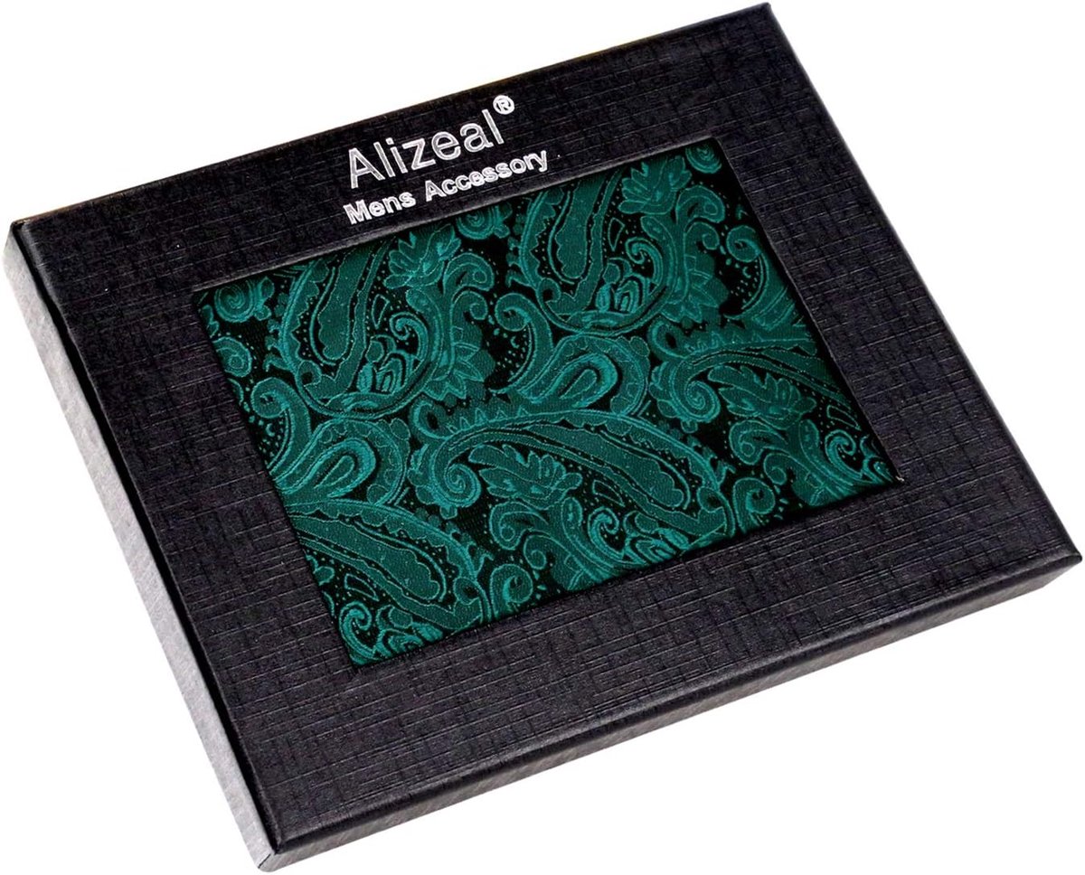Mens zelfgebonden Cravat stropdas Ascot en pochet Set, 139-kastanjebruin, One Size