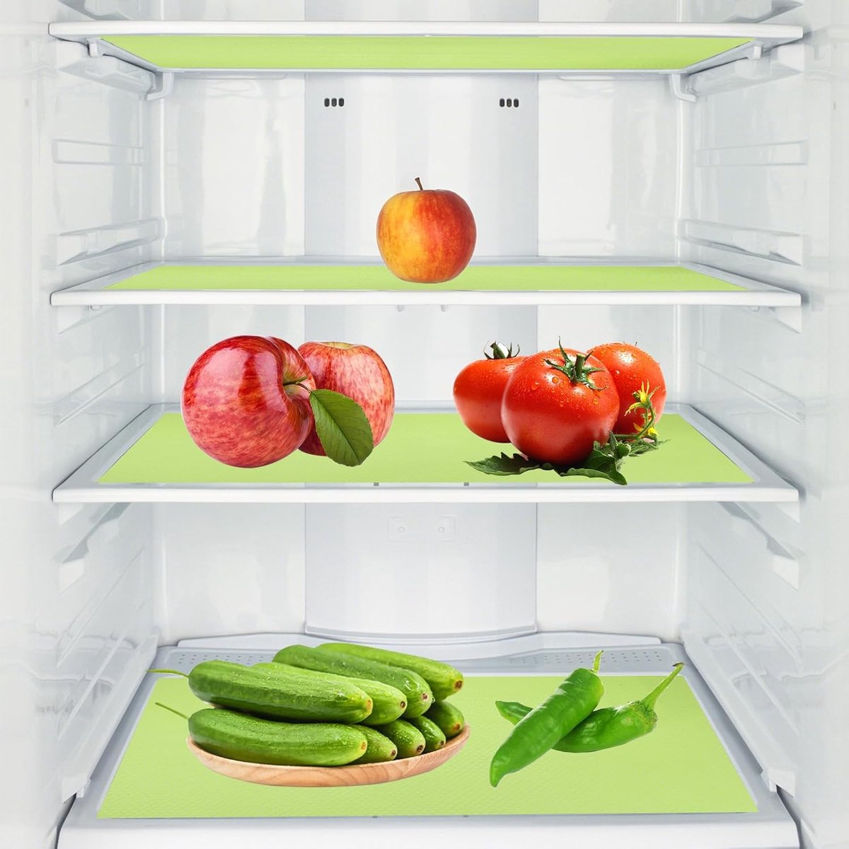 Koelkastmatten - Koelkast Liners Plankvoeringen wasbaar Keuken siliconen koelkast pads 5 stks/set