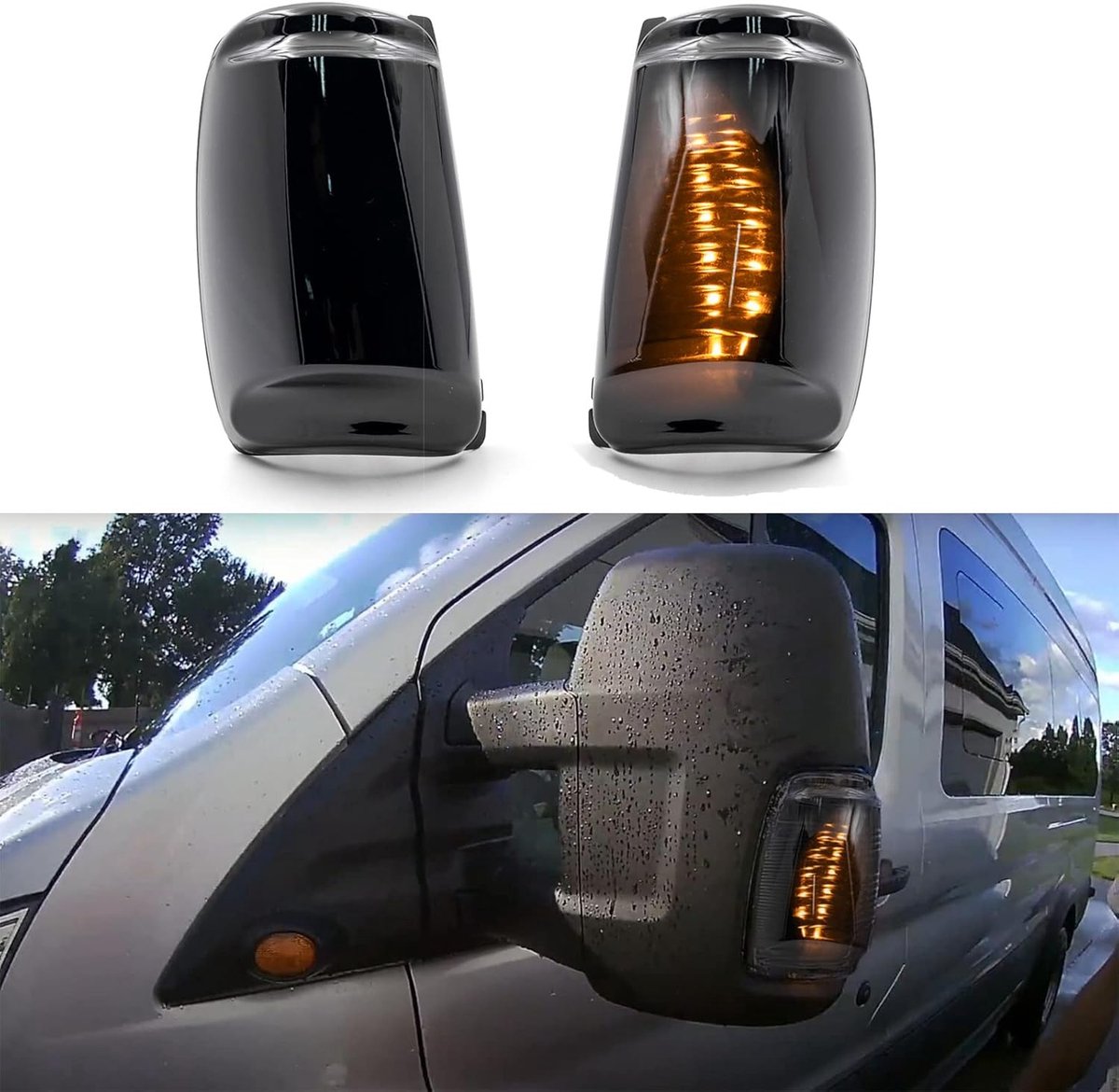 LED Zijspiegel Blinker Richtingaanwijzer Voor 2014-up Ford Transit MK8 Side Achteruitkijkspiegel Wing Spiegel Blinker Lampen