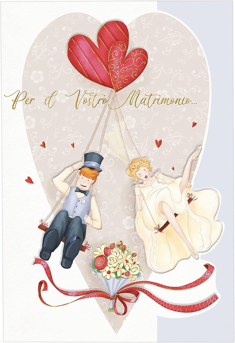 bruiloft wenskaart 12 cm x 17 cm reliëf effect gouden afwerking met geldhouder (M16)