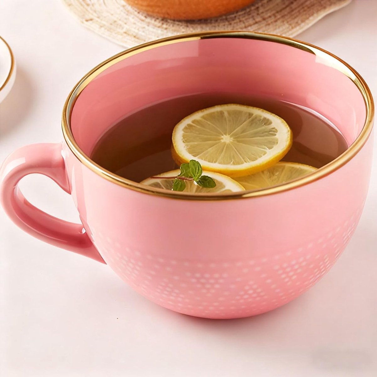 Grote Mok Keramiek 700ml Koffiemok Grote Soepmokken Met Handvat Roze Jumbo Mokken Xxl Koffie Thee Mok Graan Soepen Koffiemok Kom Porseleinen Koffiekop Soepkom Met Handvat