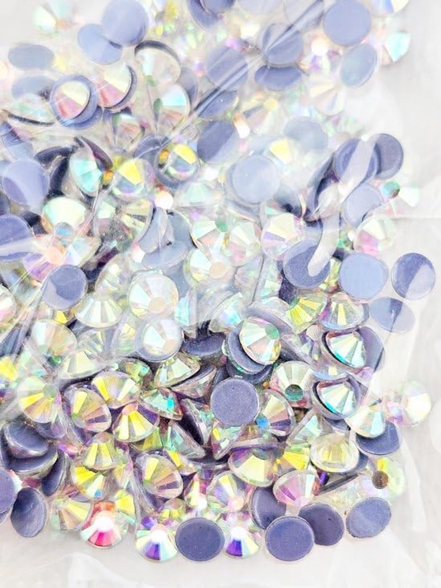 AB Steentjes - Mini Plakstenen, Nail Art, Knutselen, Kledingdecoratie, Kleurrijke Strass Stenen, Glitters