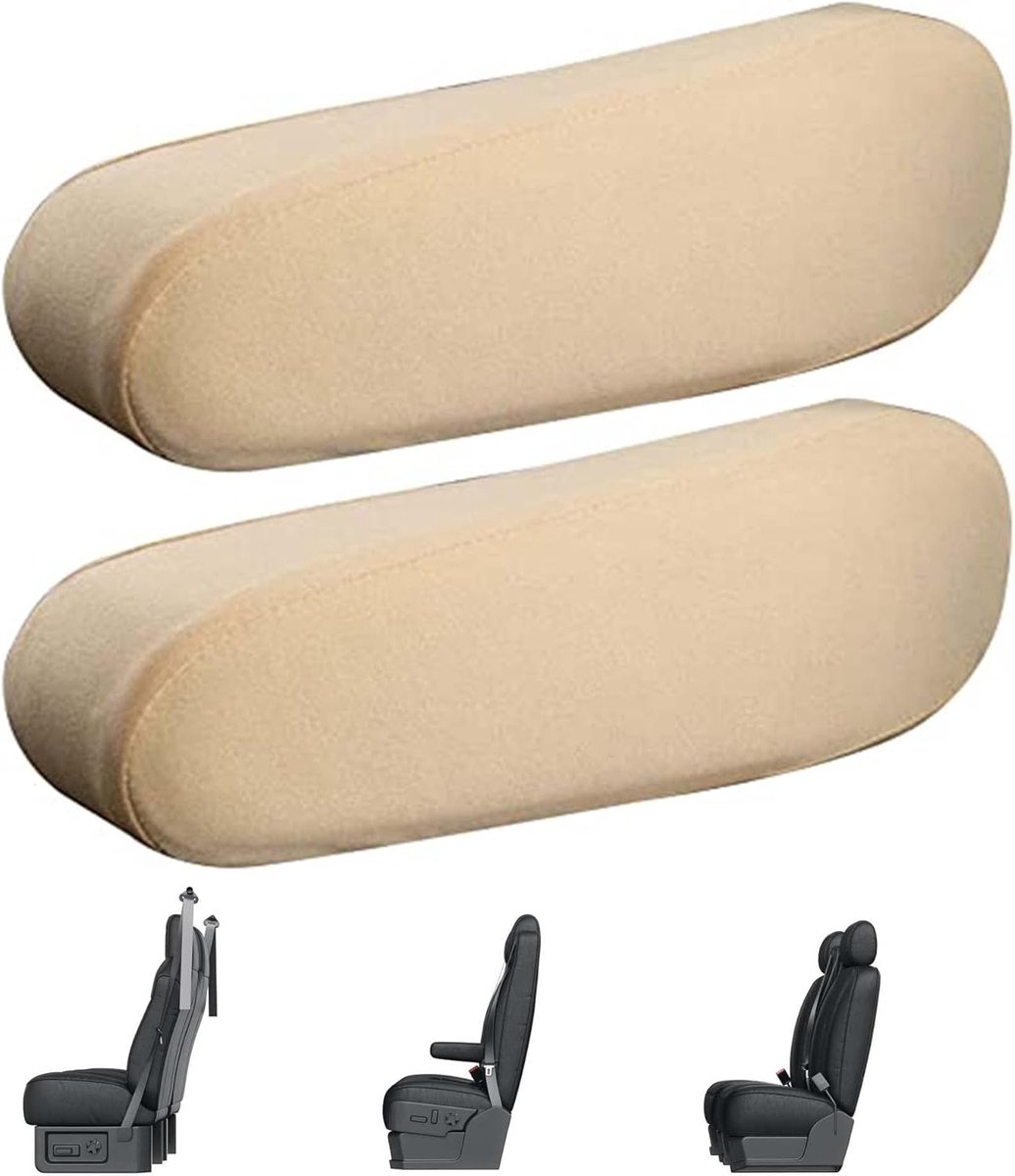 2 stuks armleuninghoes, universele automiddenconsole-afdekking, warm beige autostoelhoes