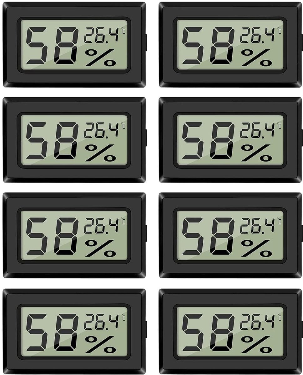 Mini Digitale Thermometer Hygrometer - Compact Ontwerp - Nauwkeurige Temperatuur en Vochtigheidsmeting - Geschikt voor Diverse Ruimtes