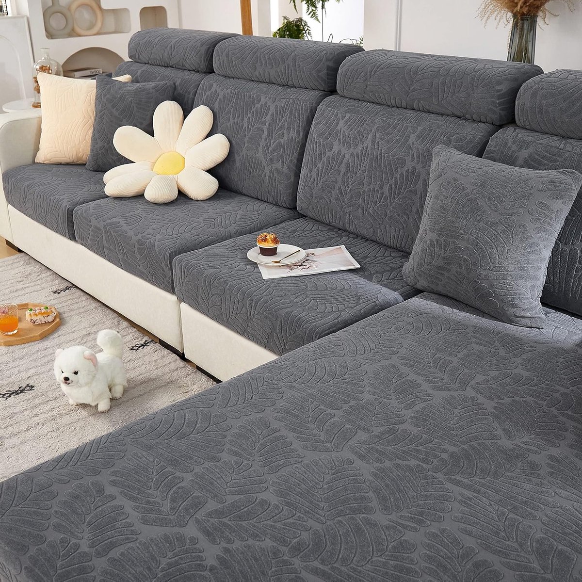 Verstelbare Stretch Sofa Cover voor L-vormige Bank, Universele Antislip Bescherming voor Meubels, Ideaal voor Sofa Kussens en Interieurdecoratie