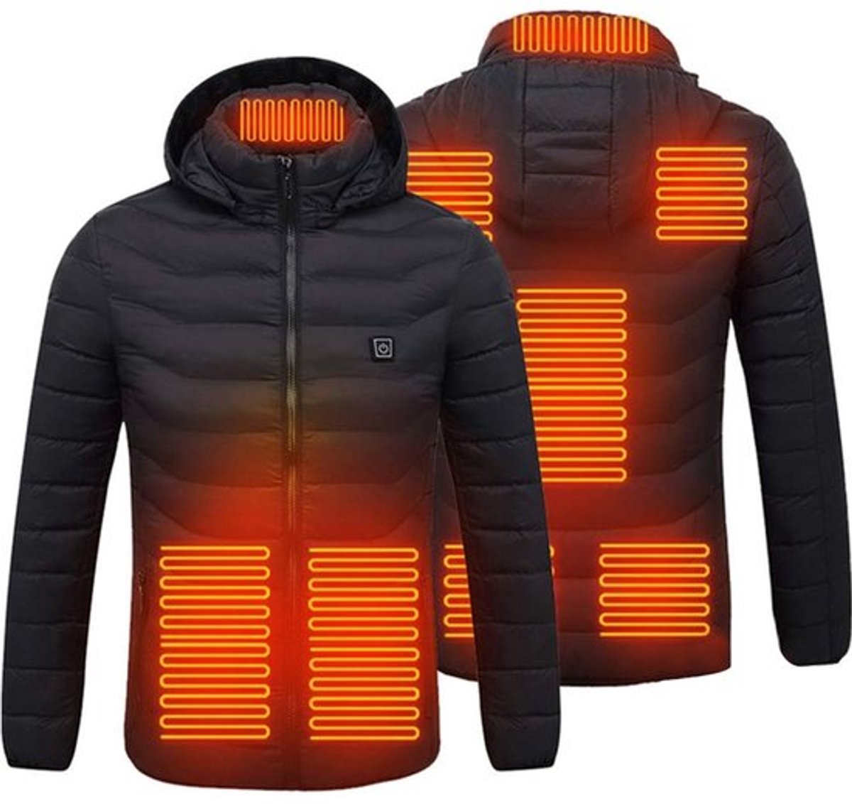 Dailygoods Unisex winter hoodie Verwarmde jas 8 Niet Beschikbaar