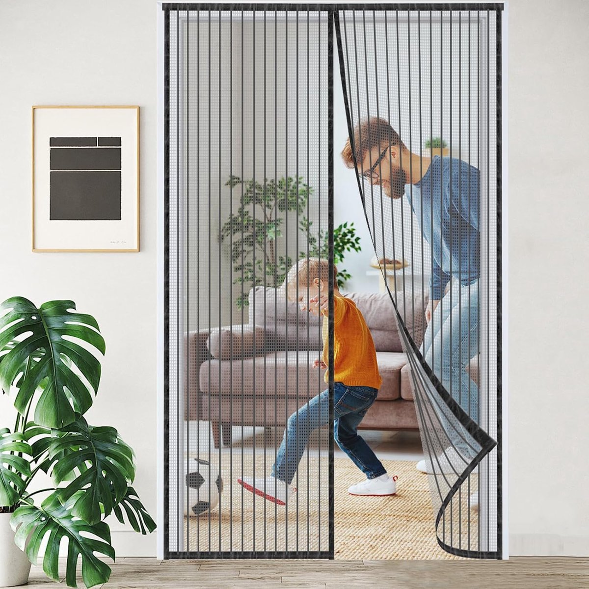 YAGXIG Magnetisch Deurgordijn - Horgaas - 85 x 210 cm - Magnetisch Horgaas - Horgaas voor Kinderen en Huisdieren
