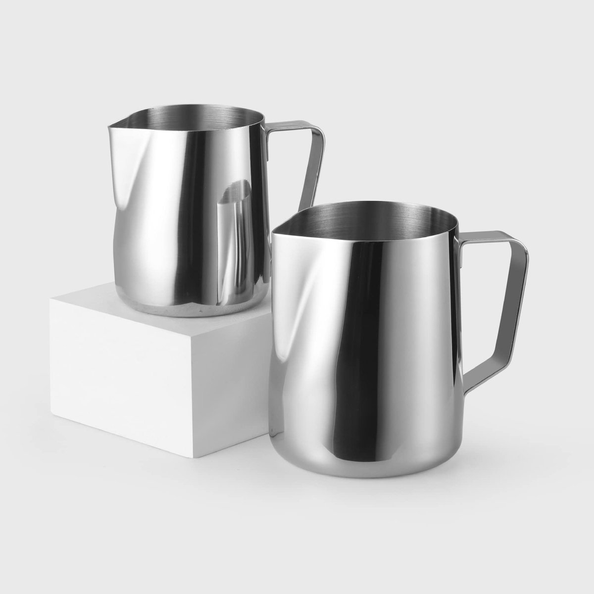 Melkopschuimer 350ml - RVS - druppelloze uitloop - perfect voor cappuccino en latte - ShopVlot