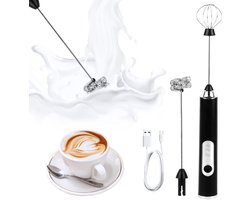 Melkopschuimer elektrisch - roestvrij staal - USB-oplaadbaar - perfect voor cappuccino - ShopVlot