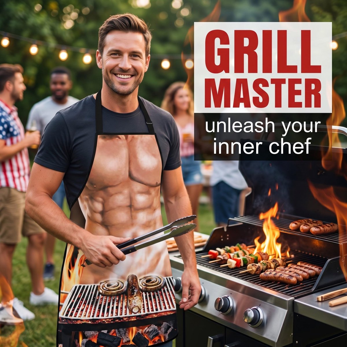 Kookschort heren - grappig en sexy - leuk cadeau voor vriend of echtgenoot - ideaal voor in de keuken - ShopVlot