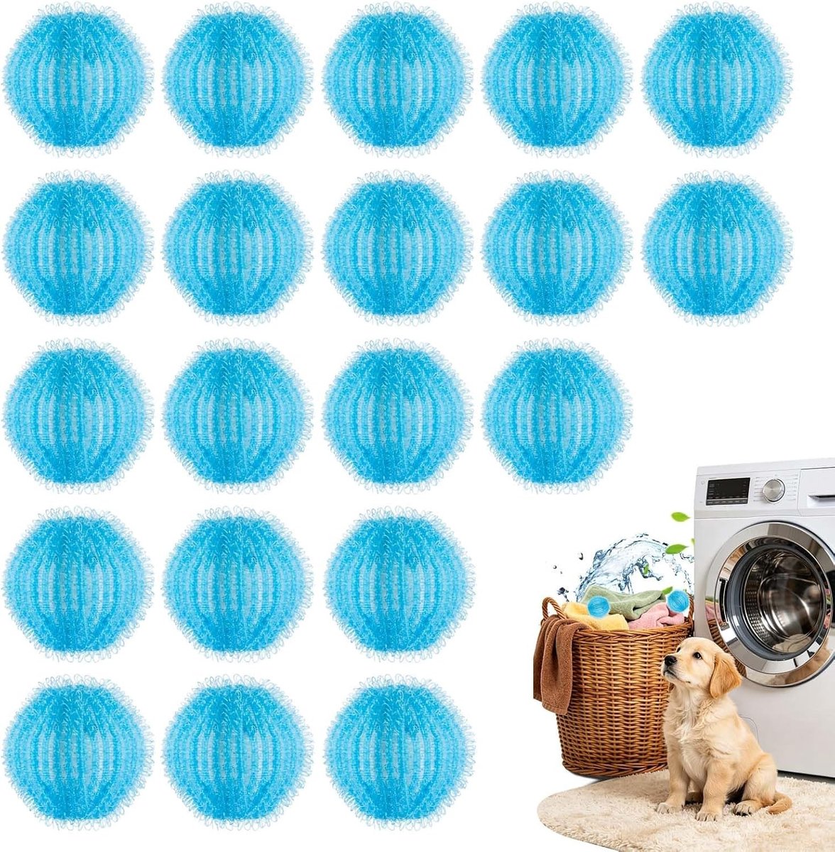Effectieve Lint Balls voor Wasmachine, 20 Stuks, Verwijder Dierenharen en Pluisjes