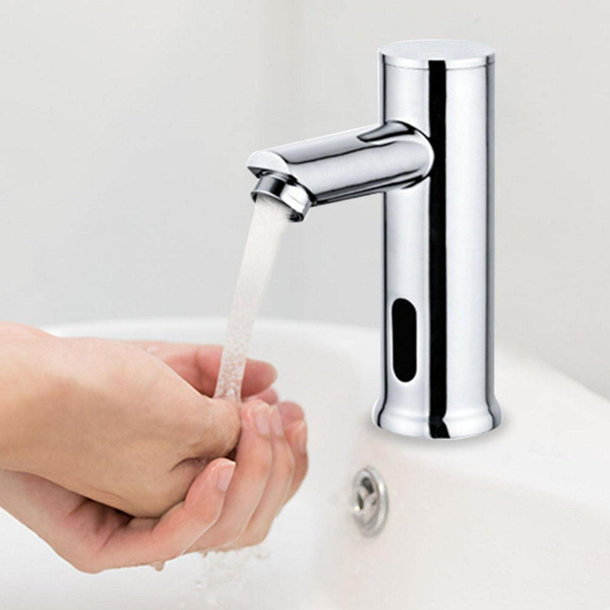 Badkamer automatische touchless sensor kraan - messing - batterij aangedreven - handsfree water tap - ShopVlot