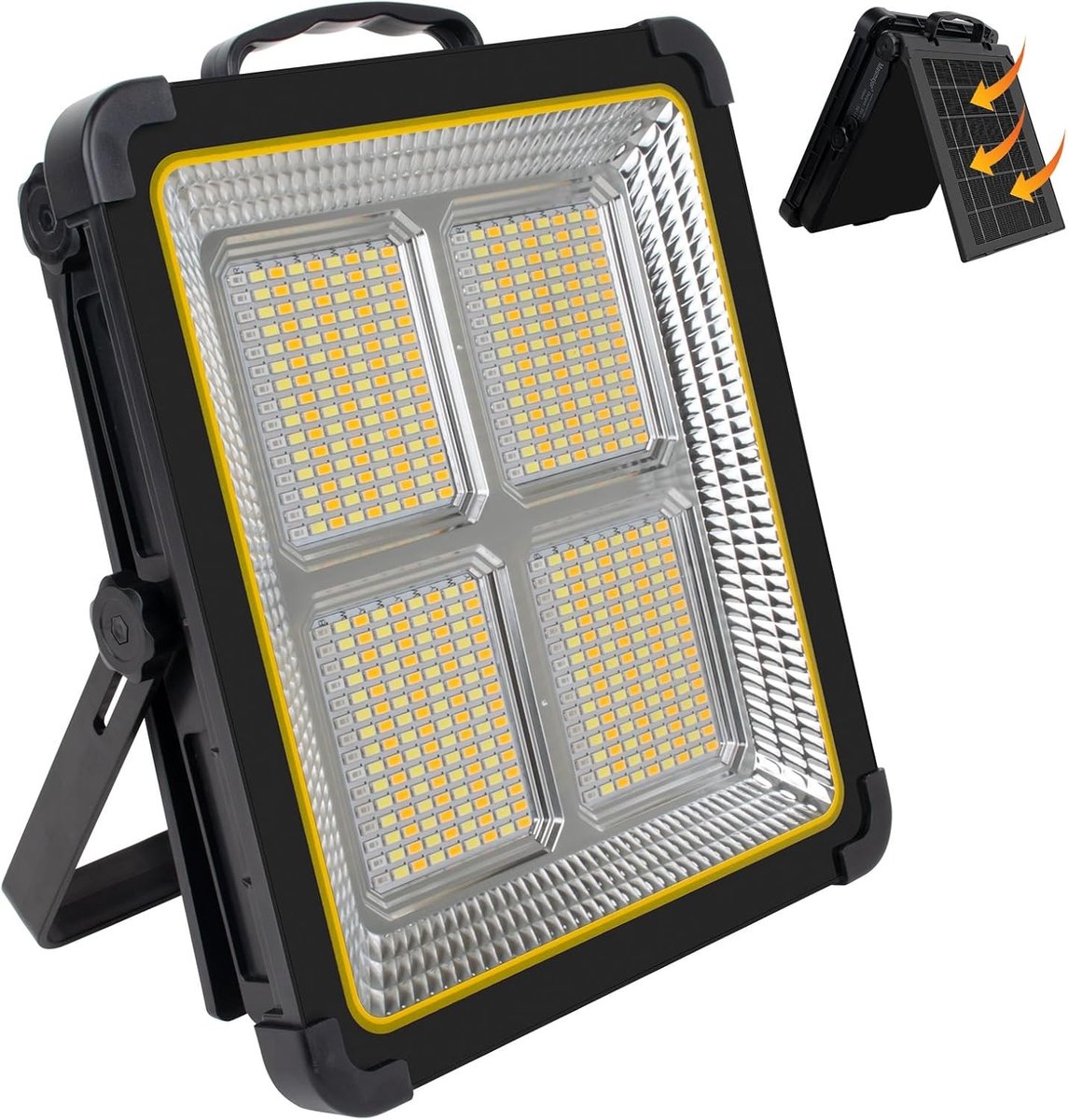 Oplaadbare Werklamp - Warm Wit - XXL-540LEDs - Draagbare Zonne-schijnwerper met 4 Modi - Voor Camping en Tuin