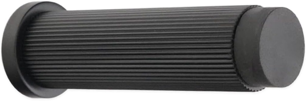 Infinity Decor Wandmontage Cilindervorm Muur/Meubels Bescherm Deurstopper met Rubber Bumper Tip in Mat Zwart Afwerking - ShopVlot