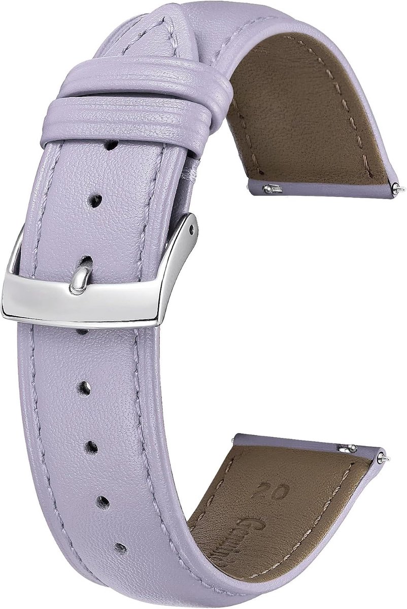 BINLUN Leather Watchband Replacement Multiple Colors Leather Watch Band with Quick Release for Men and Women 12mm-22mm - ShopVlot