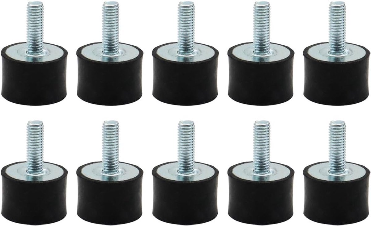 10 Stuks M8 Demper Silent Block Rubber Metalen Buffers voor Geluiddemping en Trillingsabsorptie