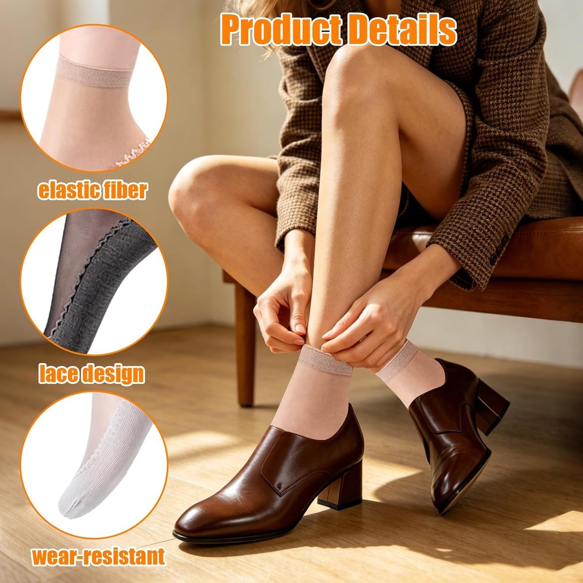 Matte Transparante Nylon Kousen voor Dames, Enkellang, 30 DEN, 26 Paar, Comfortabel en Ademend