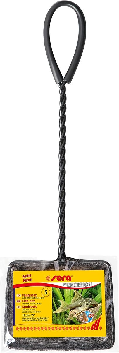 Vangnet Aquarium - Visnet Schepnet - Vissen Vangen - Fijne Maat - 20 cm - Zwart — afbeelding 3