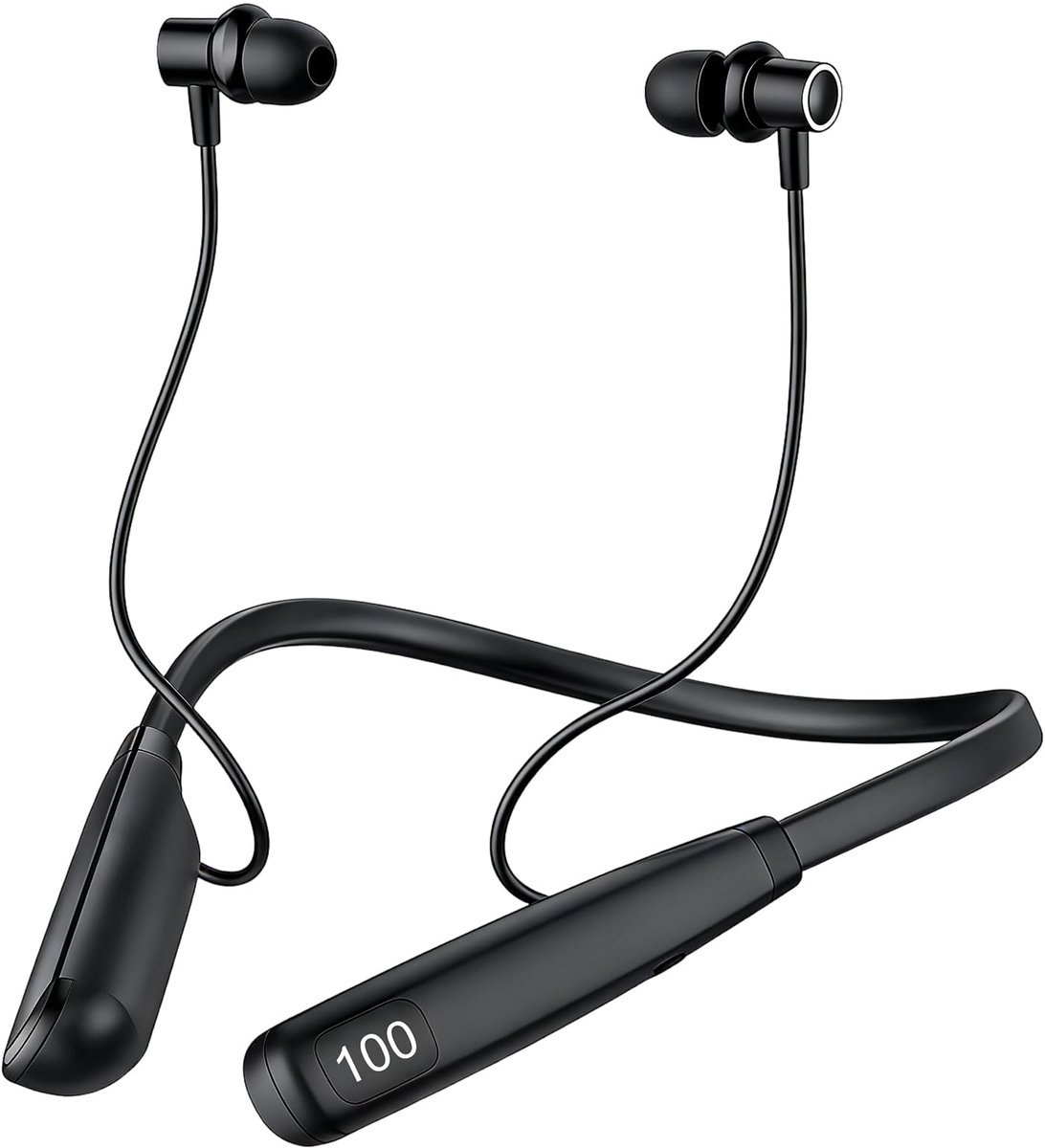 Bluetooth 5.4 Nekband Oortelefoon Draadloze IPX6 Waterdichte Type-C Opladen Magnetische Headset met Ruisonderdrukking - ShopVlot
