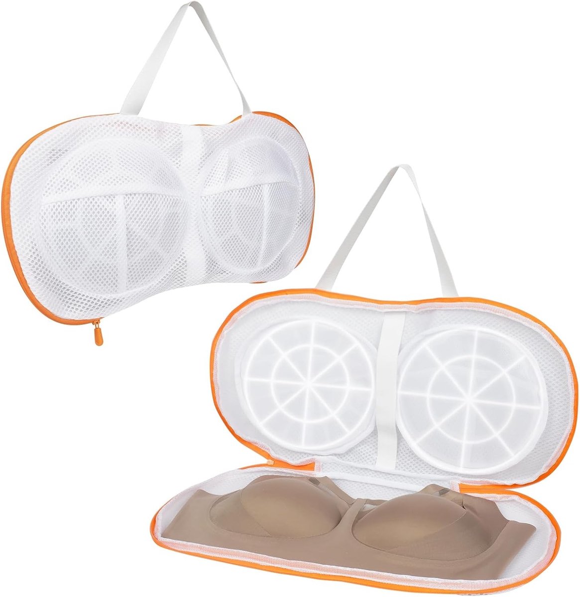 Set van 2 Grote Wasnetten voor Bh's met Ondersteuningsframe - Anti-Deformatie Waszak voor Wasmachine, Perfect voor Delicate Kleding