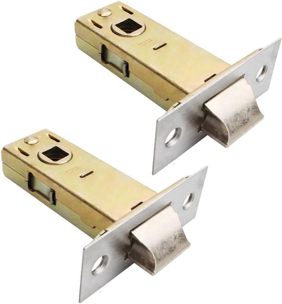 Set van 4 Mortise Slot van 45mm voor Deuren, Geschikt voor Binnengebruik, Satin Chrome Afwerking, Ideaal voor Slaapkamers en Toiletten