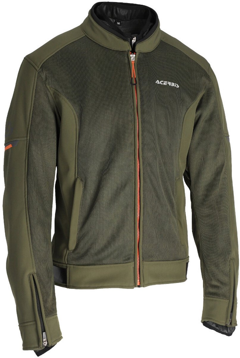 Acerbis Gordon Groen Oranje Waterdichte Textiele Motorjas - Jas