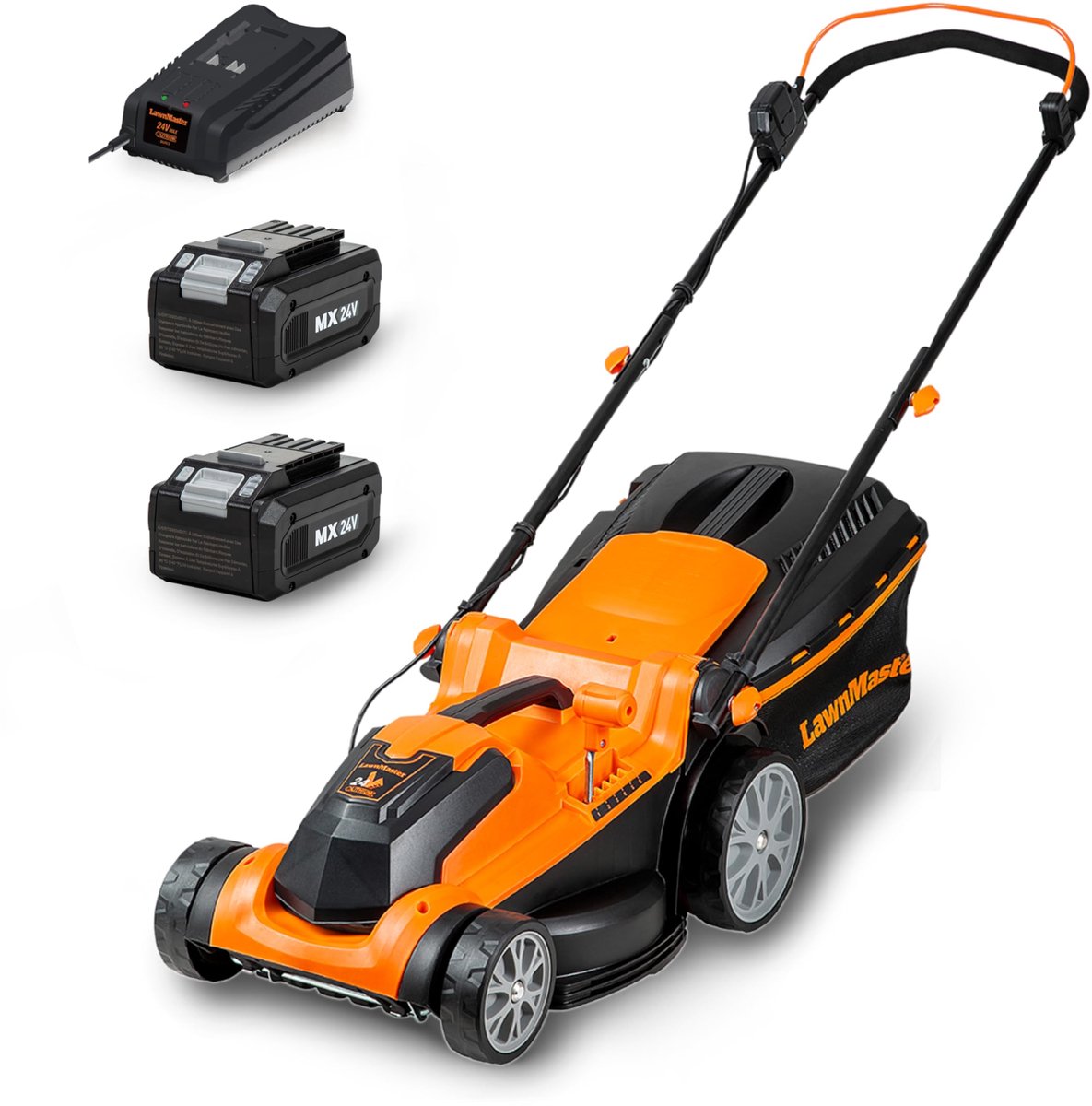 Elektrische grasmaaier 37cm - accu 24V - maaibreedte tot 300m² - 6 maaihoogtes - ShopVlot