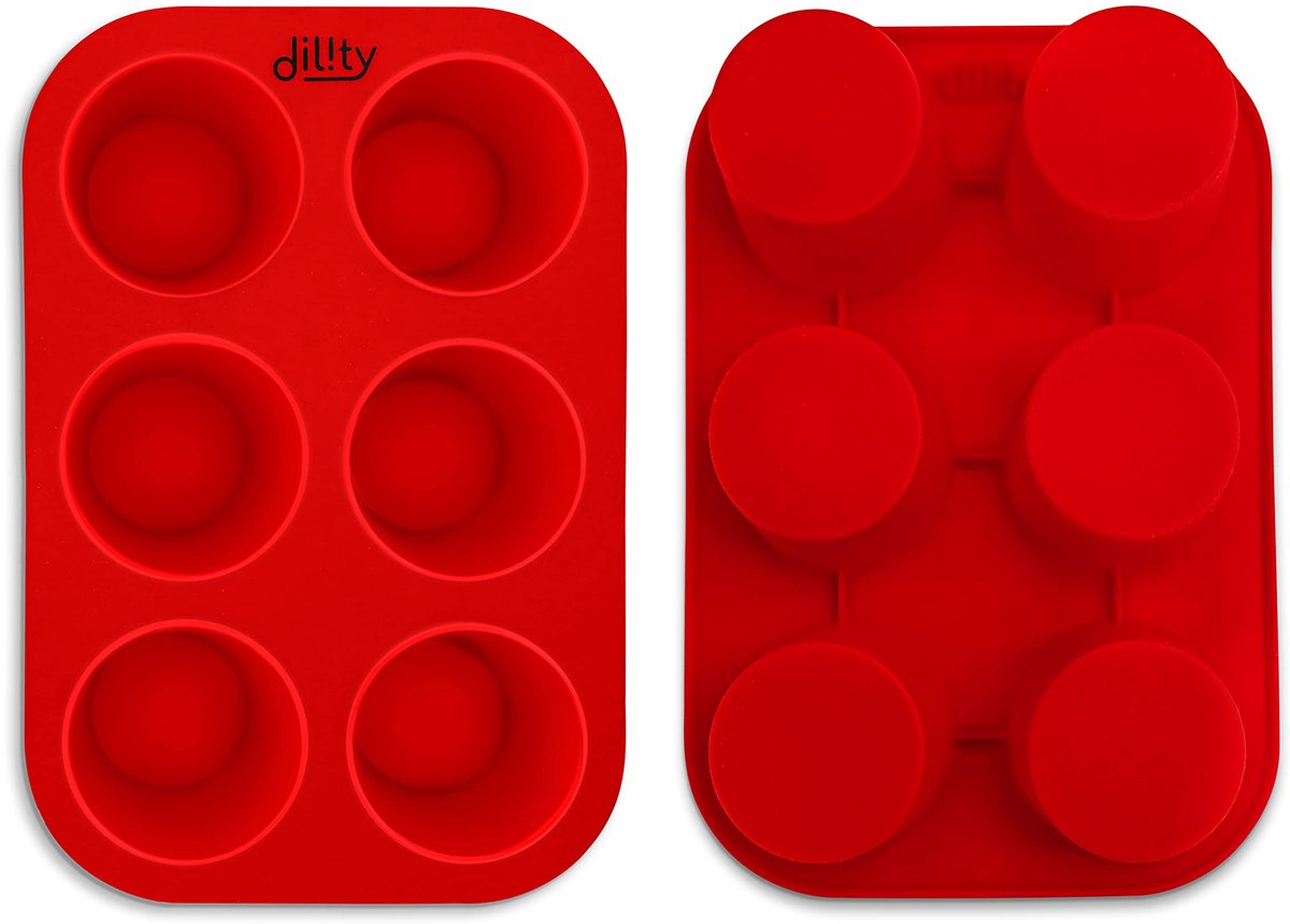 Muffinlade 2 Pack - Siliconen cupcake mallen - Diepe & grote vorm - Perfect voor muffins en Yorkshire pudding - ShopVlot
