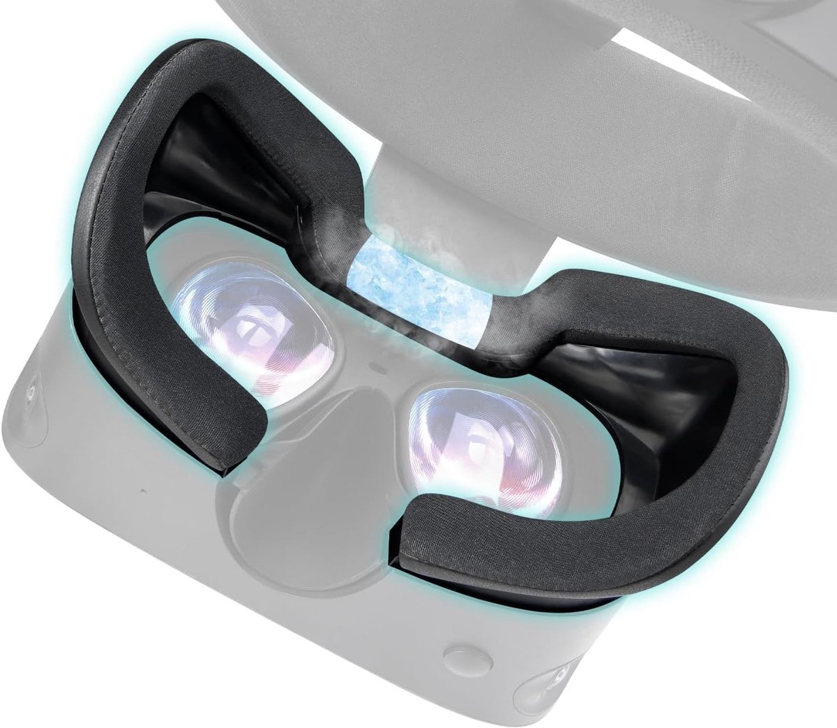 Verkoelend Gezichtsmasker voor Virtual Reality Brillen - Zwart, Comfortabel en Ademend