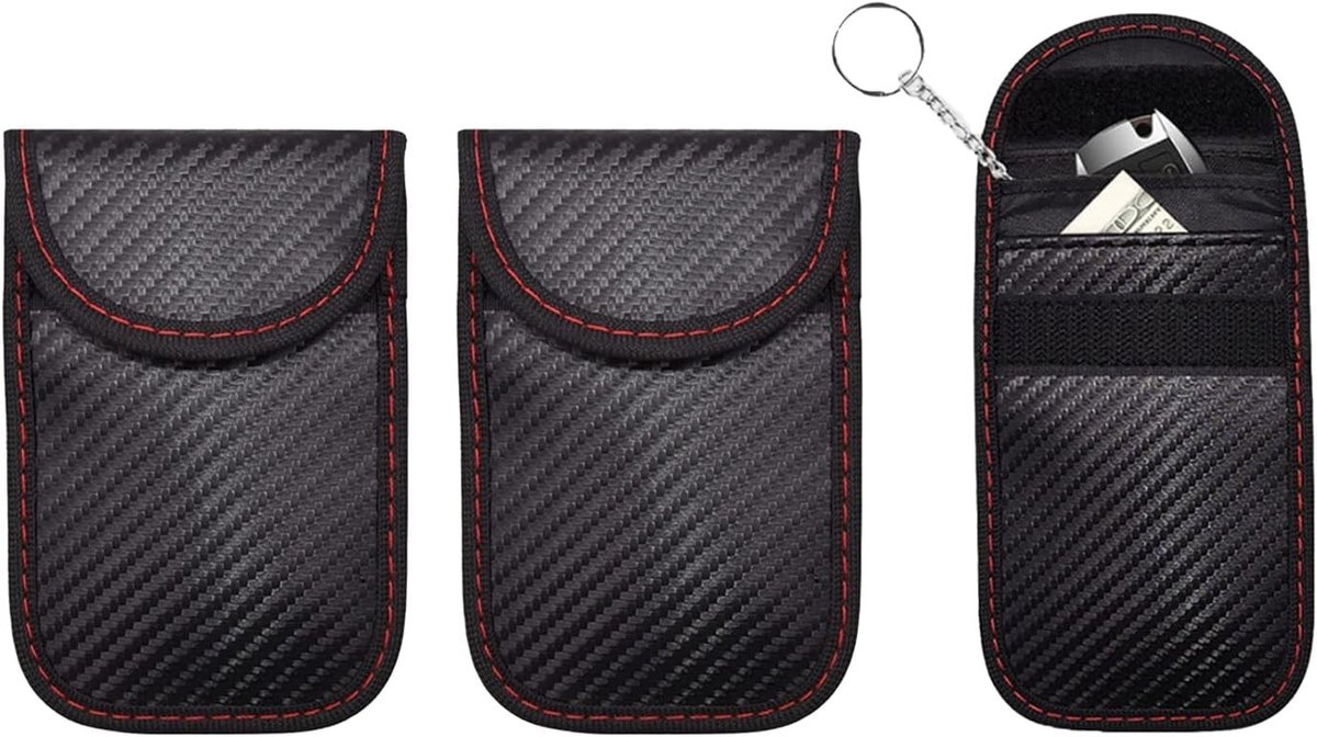 RFID Sleutelhuls met Signaalblokkering, Keyless, Set van 3 - Bescherming tegen Diefstal en Privacy Beveiliging