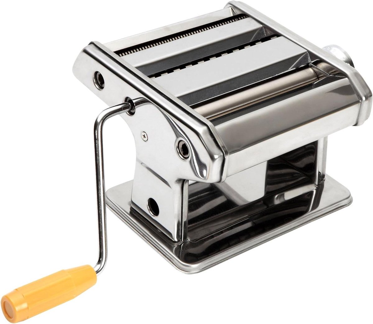 Pastamaker - Deegroller - Zelf Pasta Maken - Roestvrij Staal - 20x19x14 cm - Zilver