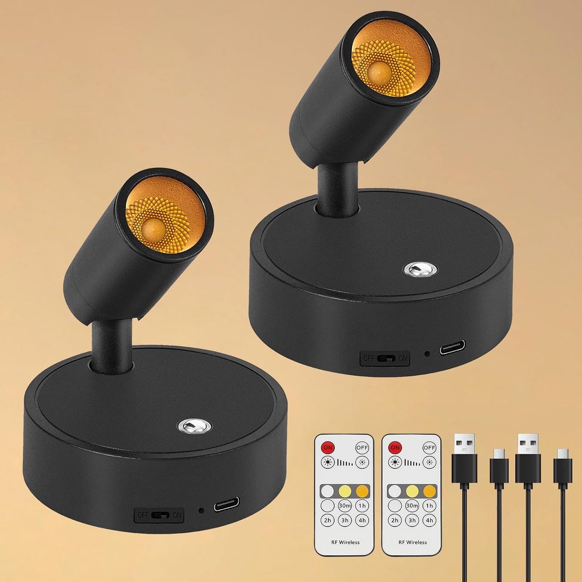 Rechargeable Spotlight 240LM LED Wall Light Indoor Battery - ShopVlot