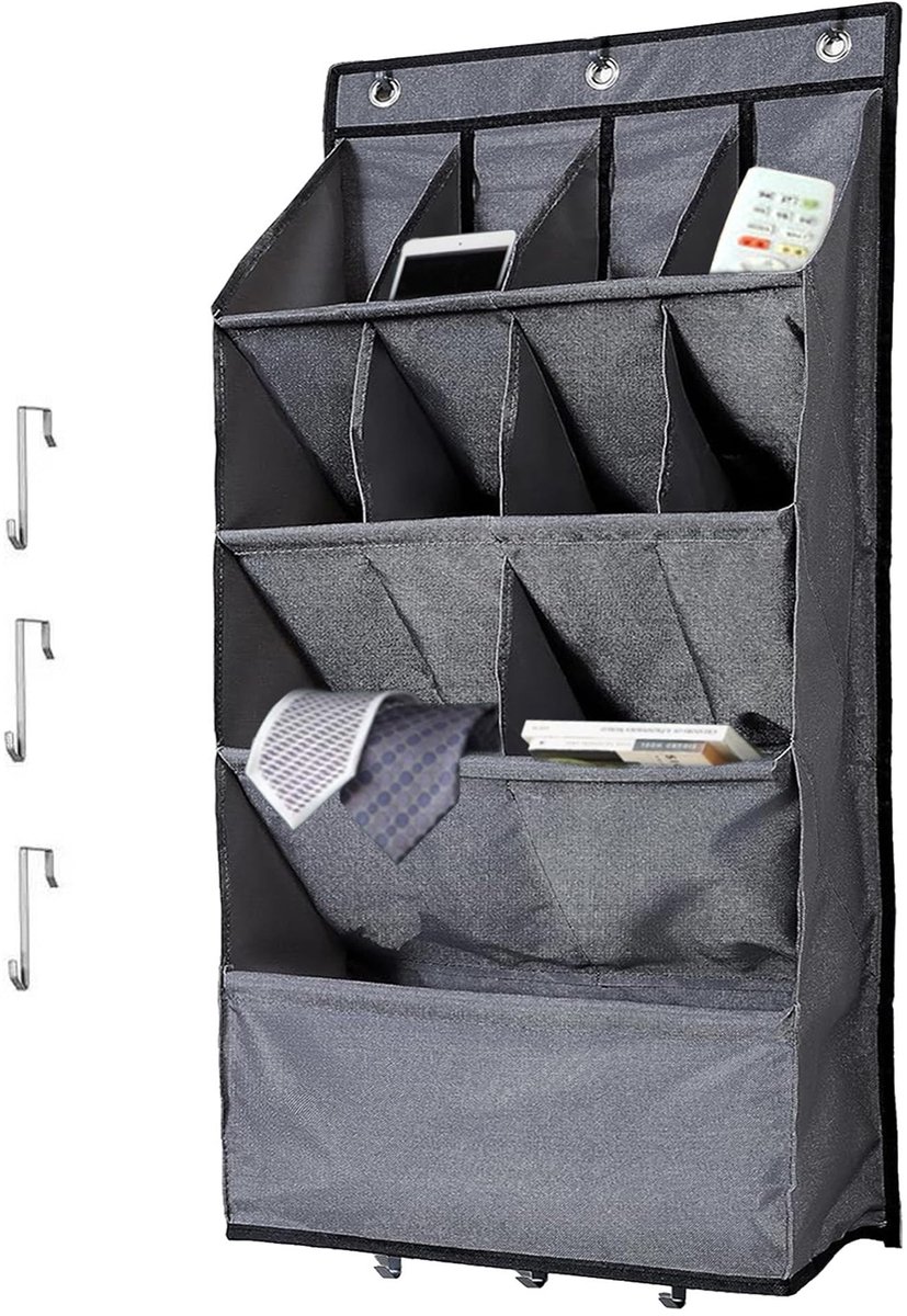 Dailygoods- Schoenenorganizer Boven De Deur - Hangende Schoenenopslag - Opbergruimte Met 20 Vakken - Duurzaam - 43,2 x 16,5 x 90,2 cm - Perfect Voor Accessoires - Schoenenrek