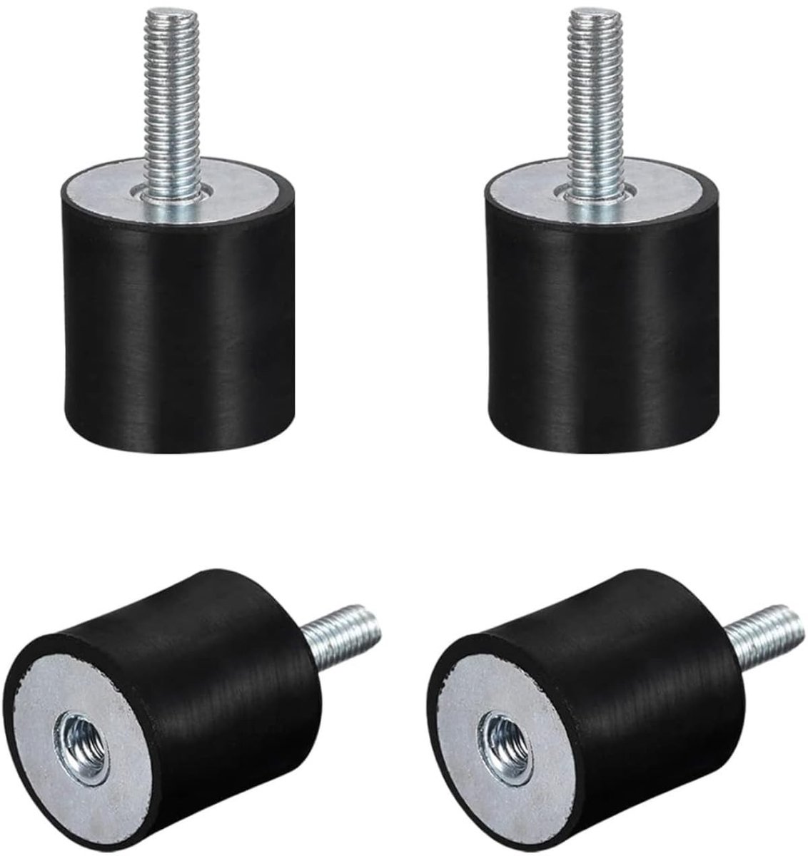 Dailygoods- Motorlagers Set van 4 - M8 Silent Block - Rubber - Trillingsdempers - Antivibratie - Schokabsorberend - Duurzaam rubber - Trillingsdemper