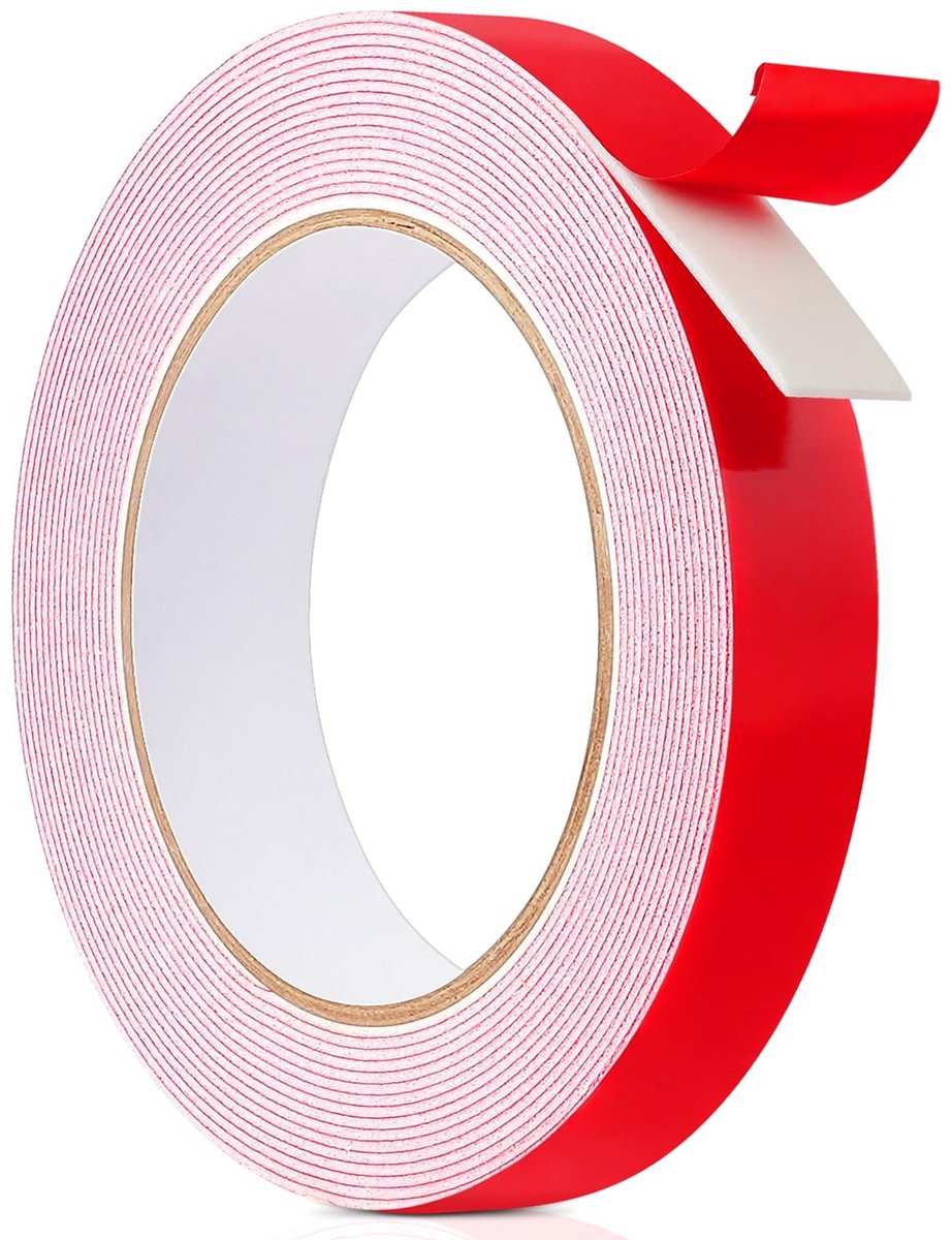 Dailygoods- Dubbelzijdig Plakband Extra Sterk - Waterdicht - Montageplakband - Spiegelplakband - Schuimband - Dikte 1mm, 5m x 20mm - Montageband
